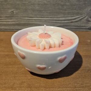 Heart Motif Pink Candle